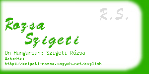 rozsa szigeti business card